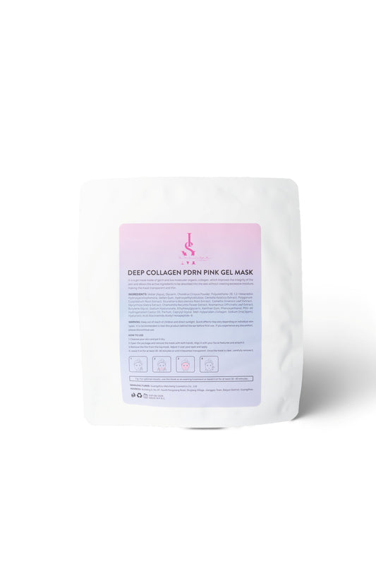 DEEP COLLAGEN PDRN PINK GEL Face Mask — (Set of 4)