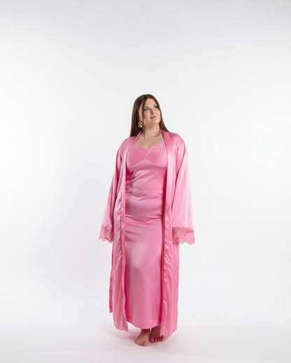 Strength Collection Luxxe Robe with Lace for Women | Intentional Soft Mom