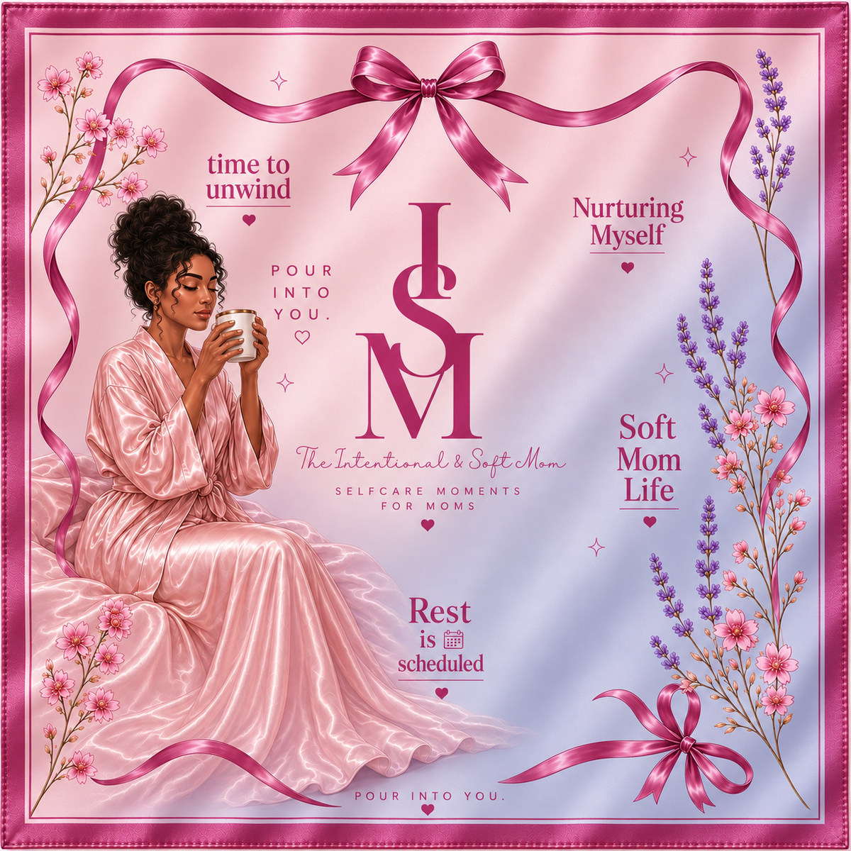 ISM Signature Silk Satin Blend Scarf