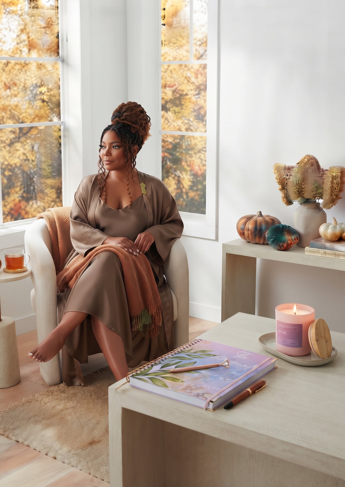 The Autumn Edit | Mocha Silk Robe